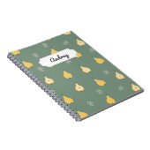  Geel Peer Naadloos Patroon Notitieboek (Rechterzijde)