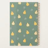 Geel Peer Naadloos Patroon Planner (Achterkant)