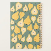 Geel Peer Naadloos Patroon Planner (Achterkant)