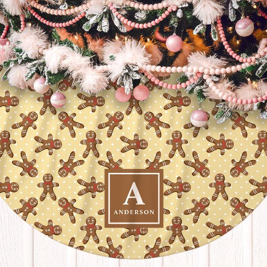 Geel peperkoek Man Monogram Kerstmis Kerstboom Rok