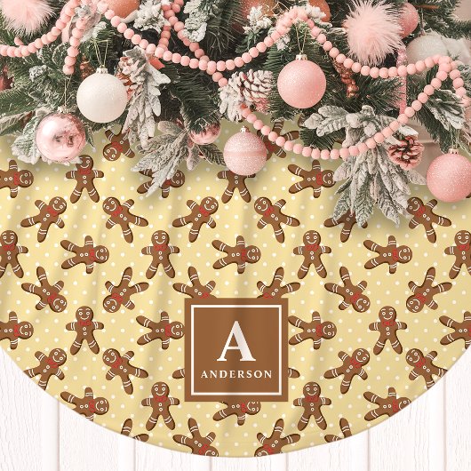 Geel peperkoek Man Monogram Kerstmis Kerstboom Rok