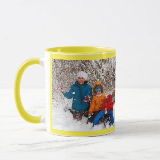 Geel personaliseer de Mok van de Coffee van het Ma (Links)