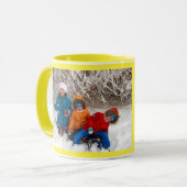 Geel personaliseer de Mok van de Coffee van het Ma (Voorkant links)