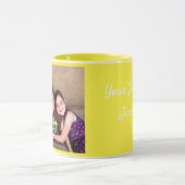 Geel personaliseer FOTO-TEMPLATE Gift Coffee-Mok Mok (Midden)
