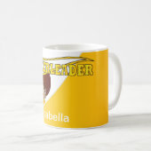 Geel personaliseren Cheerleader Girls Koffiemok (Voorkant rechts)