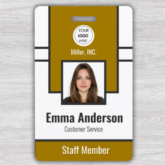 Geel  | Personeelsfoto ID Bedrijfsbeveiliging Badge