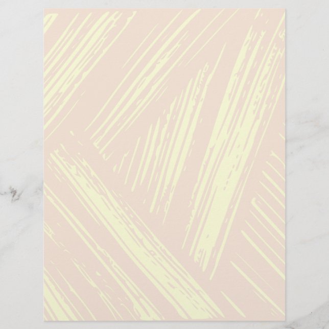 Geel & Perzik Abstract Scrapbook Papier (Voorkant)