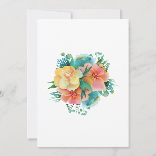 Geel perzik Roze groen Vrijgezellenfeest Kaart (Achterkant)