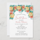 Geel perzik Roze groen Vrijgezellenfeest Kaart (Voorkant)