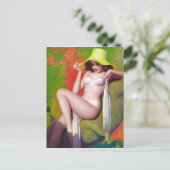 Geel Pet omhoog Briefkaart (Staand voorkant)