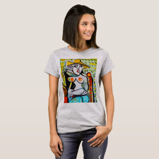GEEL PET PICASSO-STIJL T-SHIRT