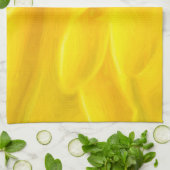 Geel petals keukenhanddoek 16 x 24 inch (Gevouwen)
