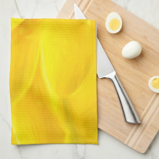 Geel petals keukenhanddoek 16 x 24 inch (Quarter Fold)