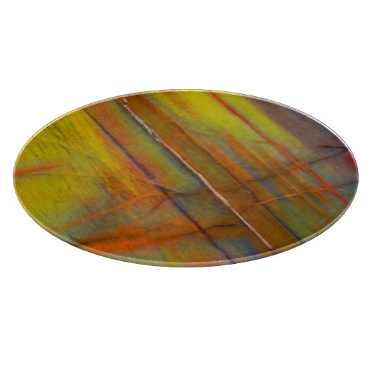 Geel Petrified Wood Snijplank (Hoek)