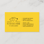 Geel Petsitter-hond en dierenarts katten-logo Visitekaartje (Voorkant)