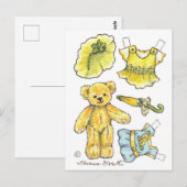 Geel petunia Teddy Bear Paper Briefkaart (Voorkant / Achterkant)