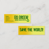 geel, phone_recyclen, Naam, Adres 1, Adres.. Mini Visitekaartje (Voorkant / Achterkant)