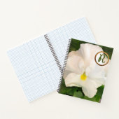 Geel pieken in witte Floral Notitieboek (Binnen)