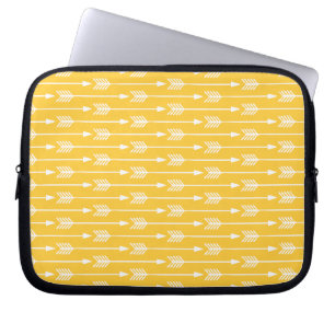 Geel pijlpatroon laptop sleeve