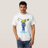 geel pikmin, blauw pikmin t-shirt (Voorkant volledig)