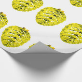 Geel Pinecones inpakpapier (Hoek)