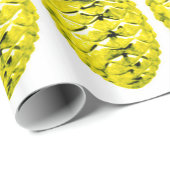Geel Pinecones inpakpapier (Rol Hoek)