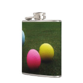 GEEL, PINK EN BLAUWE Golfvallen Heupfles (Links)