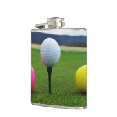 GEEL, PINK EN WITTE Golf Balls Heupfles (Links)