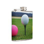 GEEL, PINK EN WITTE Golf Balls Heupfles (Rechts)