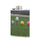 GEEL, PINK EN WITTE Golf Balls Heupfles (Links)