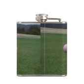 GEEL, PINK EN WITTE Golf Balls Heupfles (Achterkant)