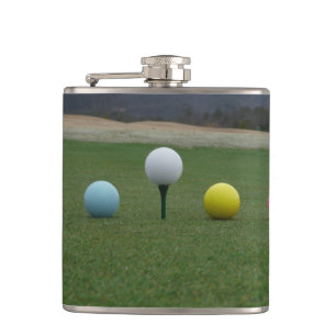 GEEL, PINK EN WITTE Golf Balls Heupfles