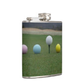 GEEL, PINK EN WITTE Golf Balls Heupfles (Rechts)