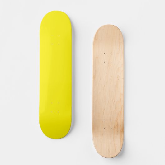 Geel platte kleurenskateboard persoonlijk skateboard (Voorkant)