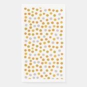 Geel plezier polka dot party servetten (Voorkant)