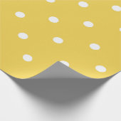 Geel pokadot cadeaupapier (Hoek)