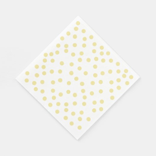 Geel Polkadot Papier servet (Hoek)