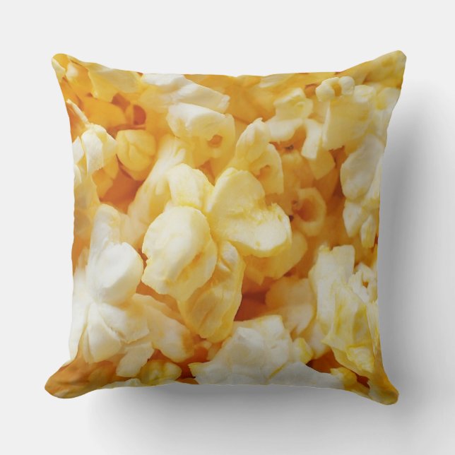Geel Popcorn Cotton Sierkussen (Voorkant)