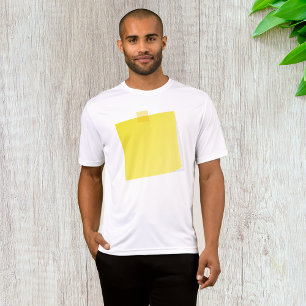 Geel Post Het neemt nota van Mannen Actief T-shirt