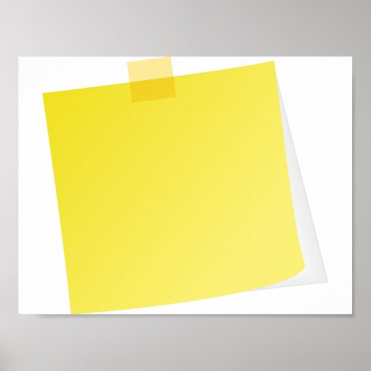 Geel Post it Note Poster (Voorkant)