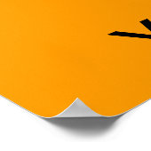 Geel Poster met het symbool voor het biogevaar (Hoek)