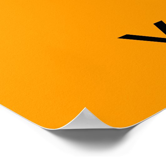 Geel Poster met het symbool voor het biogevaar (Hoek)