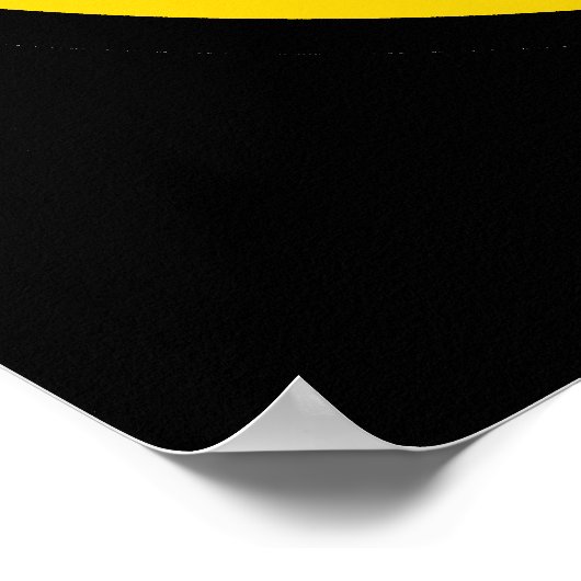 Geel Poster met het symbool voor het biogevaar (Hoek)