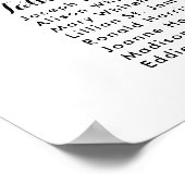 Geel Poster van de Plumeria Wedding Seating Chart (Hoek)