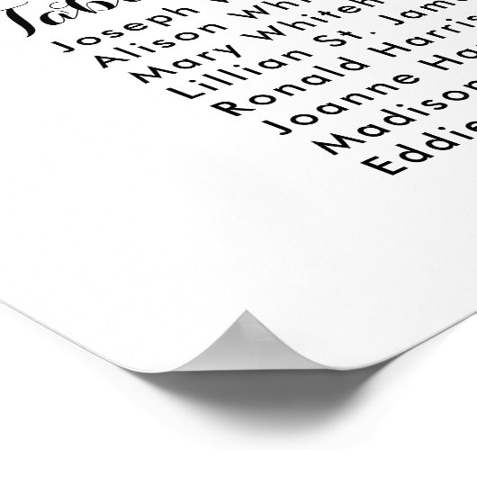 Geel Poster van de Plumeria Wedding Seating Chart (Hoek)