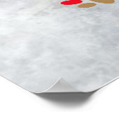 Geel Poster voor kerststaarten (Hoek)