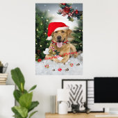 Geel Poster voor kerststaarten (Thuiskantoor)