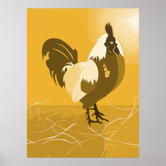 Geel Poster voor Kitchen Wall Art (Voorkant)