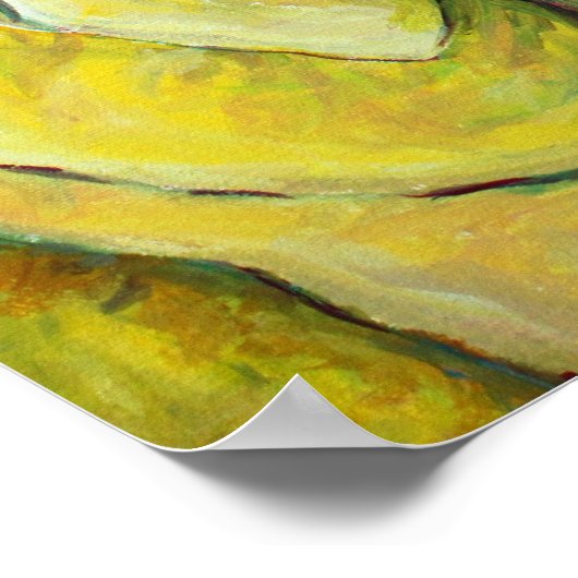 Geel Poster voor rozenschilders met vlakke onderla (Hoek)