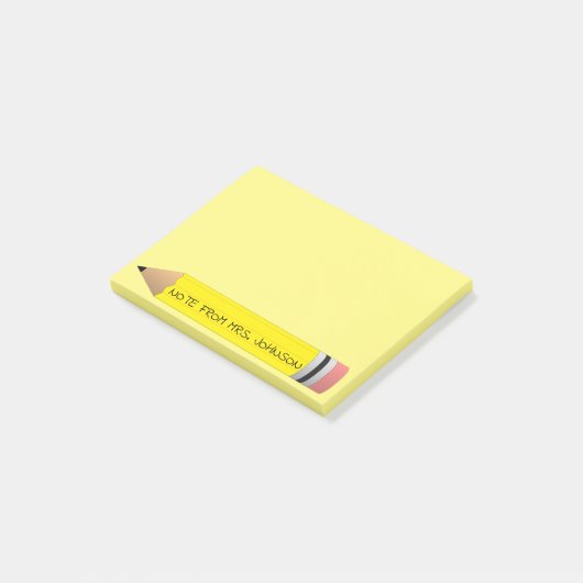 Geel potlood post-it® notes (Schuin)